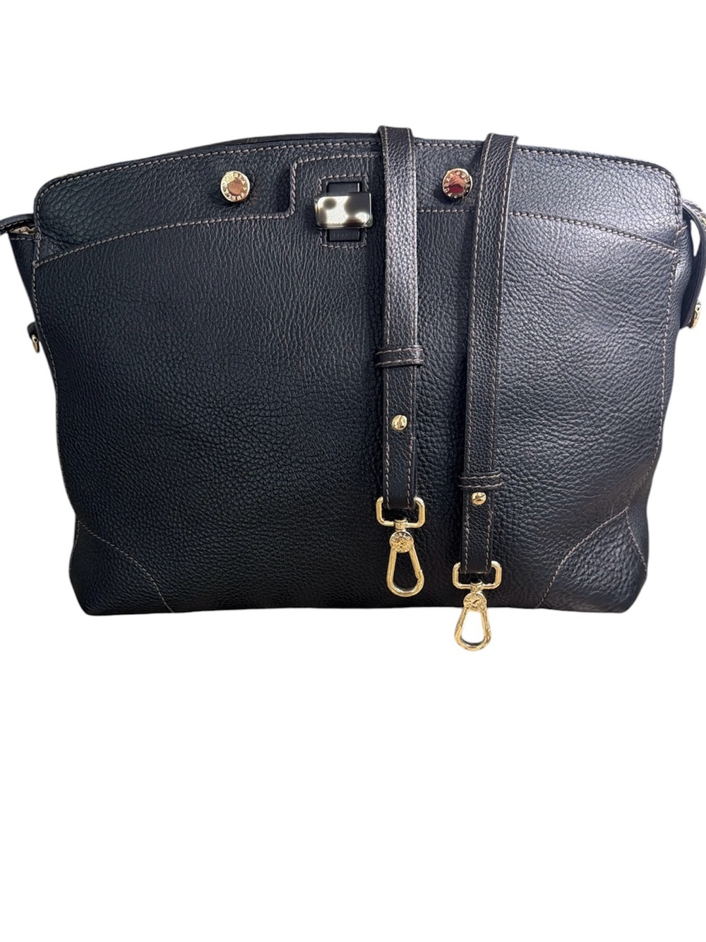 Furla Pebbled Leather Piper Satchel Shoulder Travel Business Bag